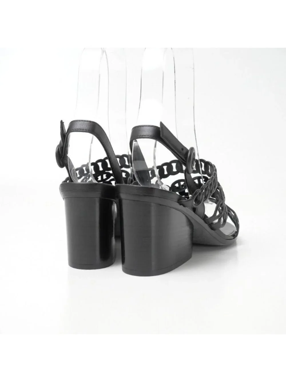 Hermes Romanzo Sandals Chaine D'ancre Strap Wedge Sole RB